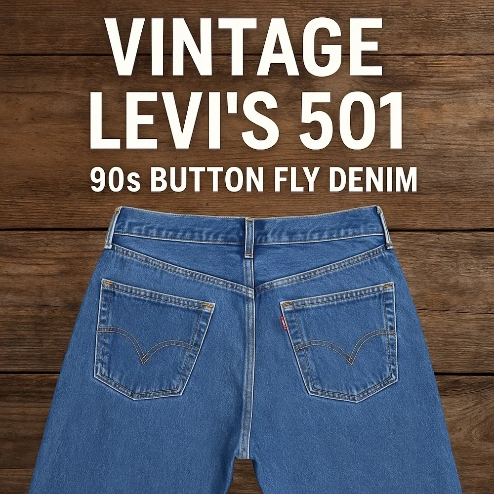 Vintage Levi’s 100% Cotton Jeans – Made in Dominican Republic (W38 L32)